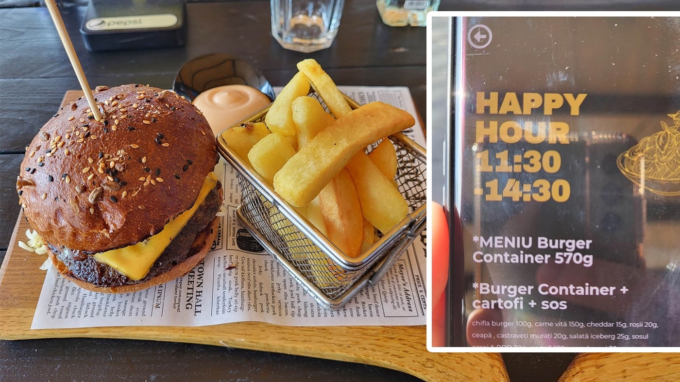 Câți lei a plătit un turist clujean pe un burger într-un restaurant din Suceava: "Halucinant, sincer!"