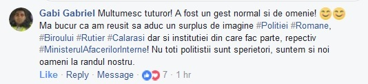 Poliţistul erou a fost copleşit de reacţiile pozitive primite