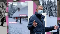 Klaus Iohannis se antrenează undercover pentru rapel, însoțit de SPP-iști. Singurele imagini cu președintele în acțiune, pe pârtie, la Păltiniș