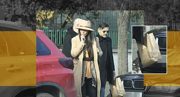 Liviu Vârciu și Anda Călin, apariție spectaculoasă în zona de nord a Capitalei! Stil și eleganță cu mâncarea la pachet în mână!