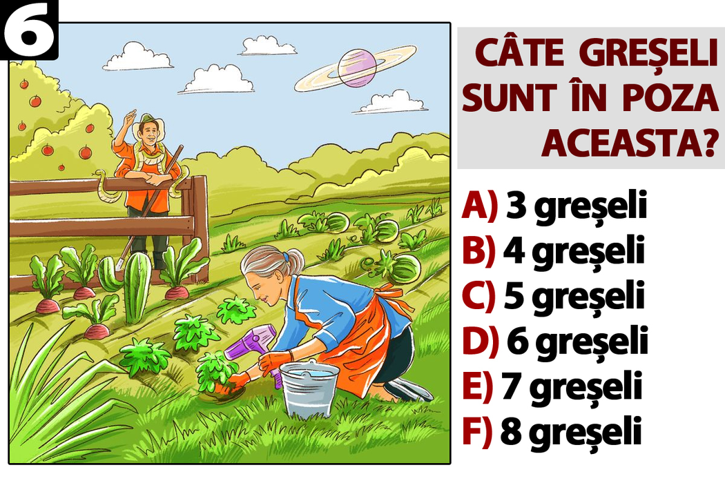 Test de inteligență special pentru genii | Găsiți toate greșelile în aceste 10 poze. Numărul răspunsurilor corecte îți va spune ce IQ ai