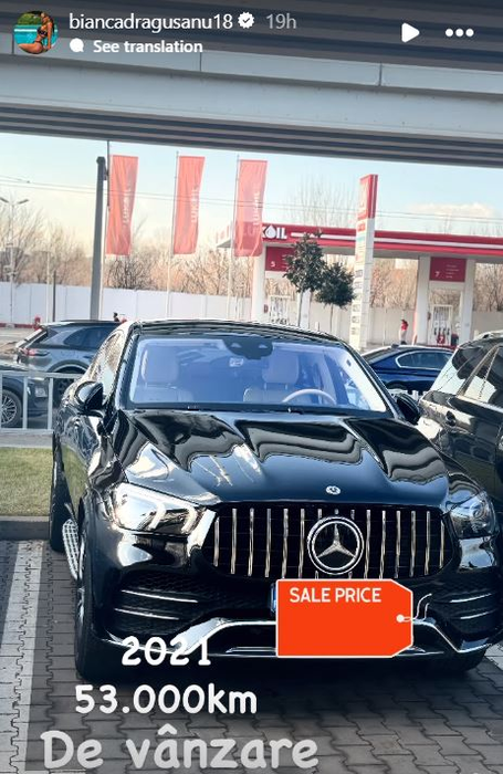 Bianca Drăgușanu postase un anunț de vânzare a Mercedesului