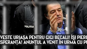 Veste uriasa pentru Gigi Becali! Isi pierduse orice speranta! Anuntul a venit in urma cu putin timp