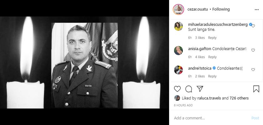 Mihaela Rădulescu, Adina Halas, Anisia Gafton și Andrei Stoica se numără printre vedetele care i-au trimis câte un gând senin lui Cezar Ouatu astăzi, ziua în care și-a luat adio de la fratele lui, Theodor Ouatu © Instagram