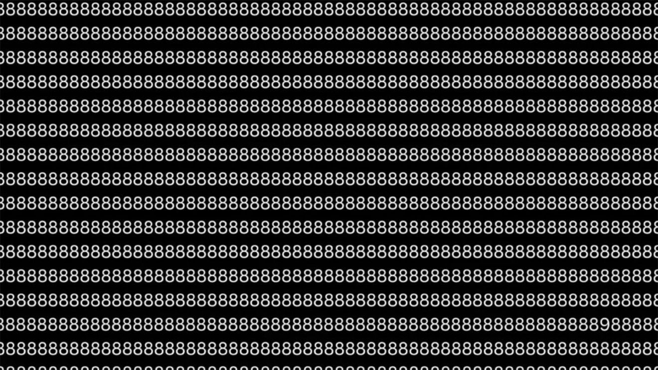 Test de logică | Găsiți singura cifră din această imagine care nu este 8