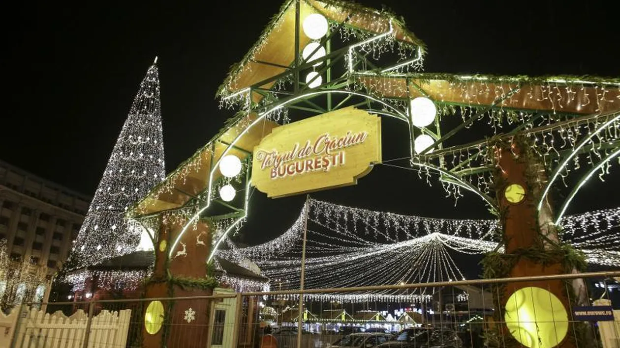 VIDEO / Atmosferă de poveste la Târgul de Crăciun din Piaţa Constituţiei! Artiştii de la Voltaj şi Vunk vor cânta în curând