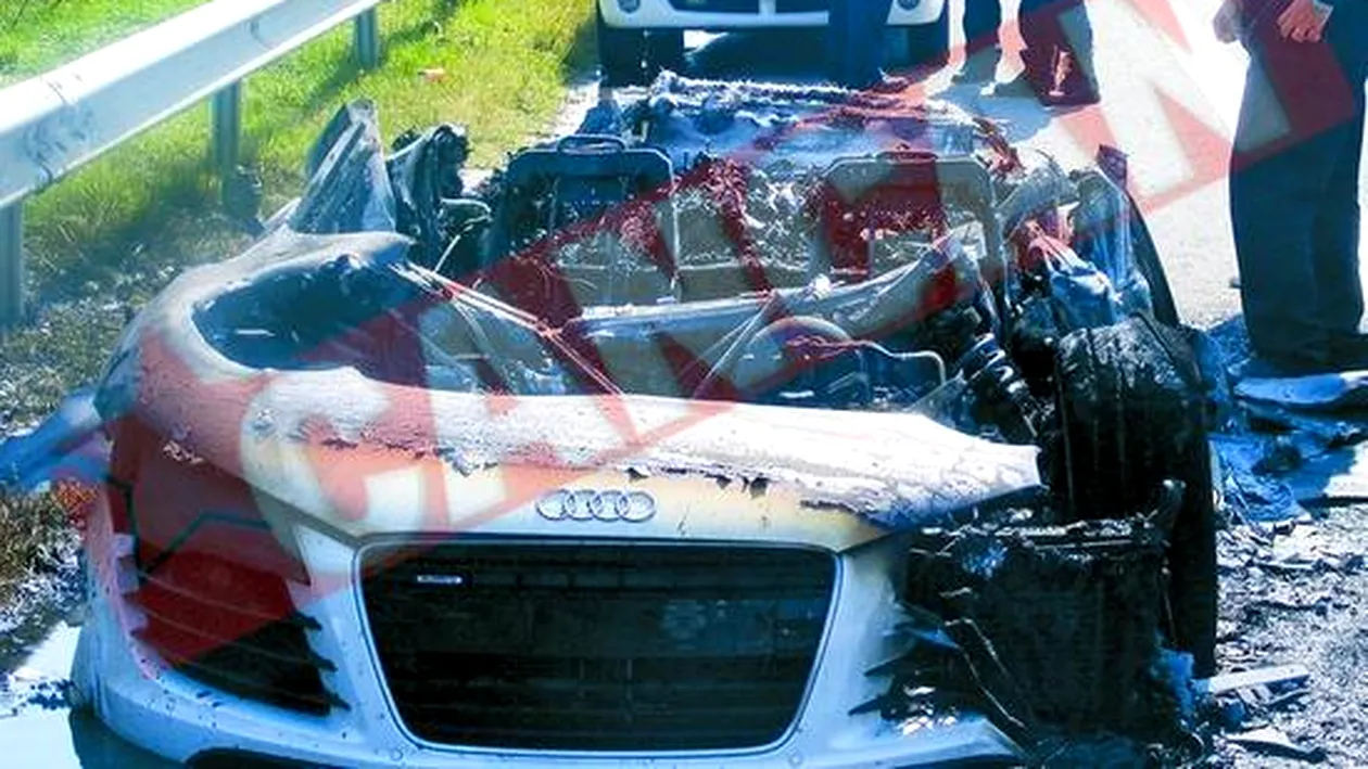 Audi R8 facut scrum pe autostrada