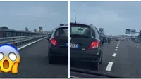 Aparitie socanta pe autostrada! Toti soferii au scos telefoanele ca sa filmeze. Ce mergea pe langa parapeti VIDEO