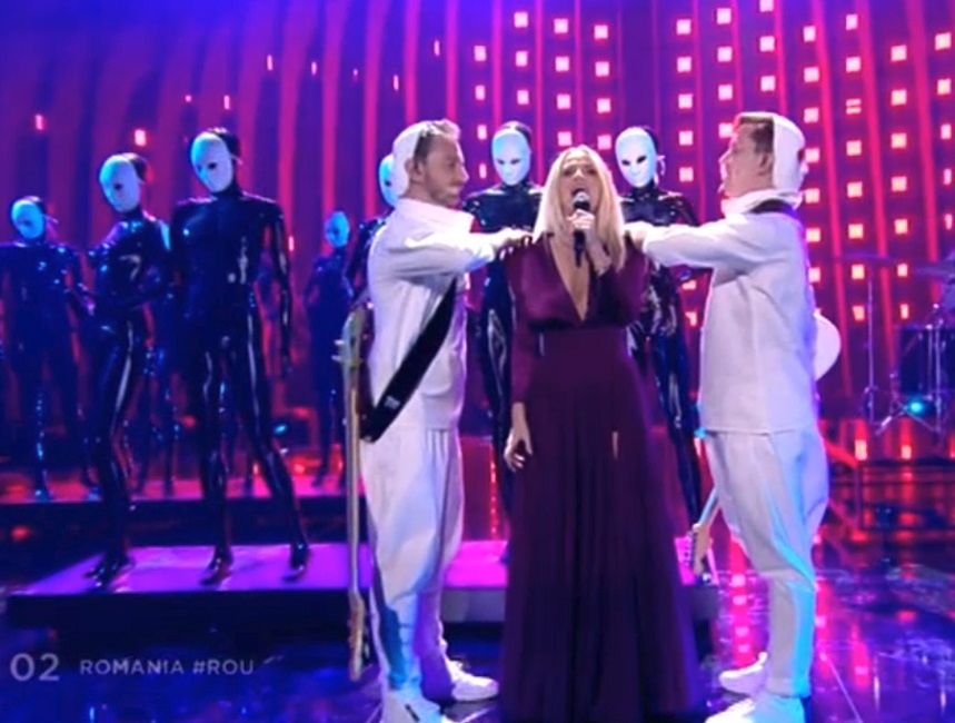 Trupa The Humans, pe scena Eurovision 2018. Reprezentanții României nu au impresionat prin evoluția lor