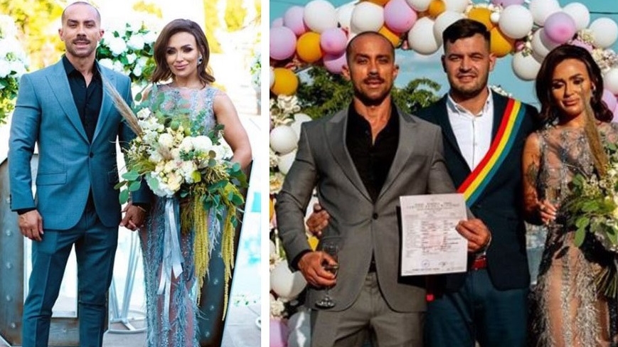 Cătălin Dobrescu, primele declarații după ce cununia civilă cu Oana Radu! Artista și-a înlocuit rochia de mireasă cu o ținută transparentă și fără sutien