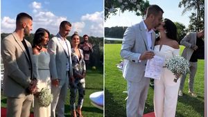 Andrei Miron, fundașul central de la FCSB, și Adriana s-au căsătorit! Primele imagini de la eveniment