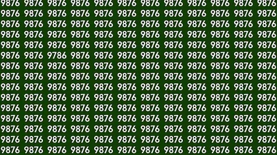 Test de perspicacitate | Găsiți numărul 9786 „pierdut” dintre numerele 9876 din imagine!
