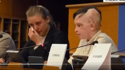 Moment sfâșietor în Parlamentul European. O interpretă a izbucnit în lacrimi când traducea mărturia unui copil ucrainean despre moartea mamei sale