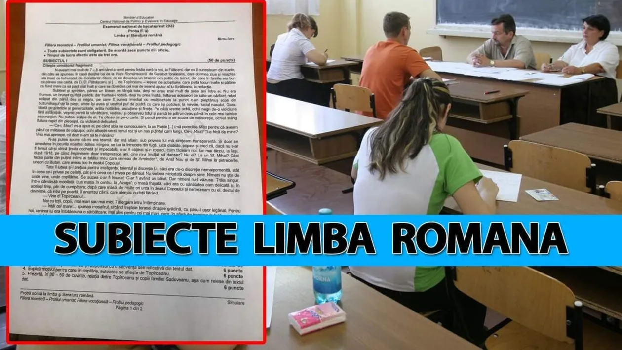 Bacalaureat 2022 - sesiunea de toamnă | Ce subiecte au picat la limba și literatura română