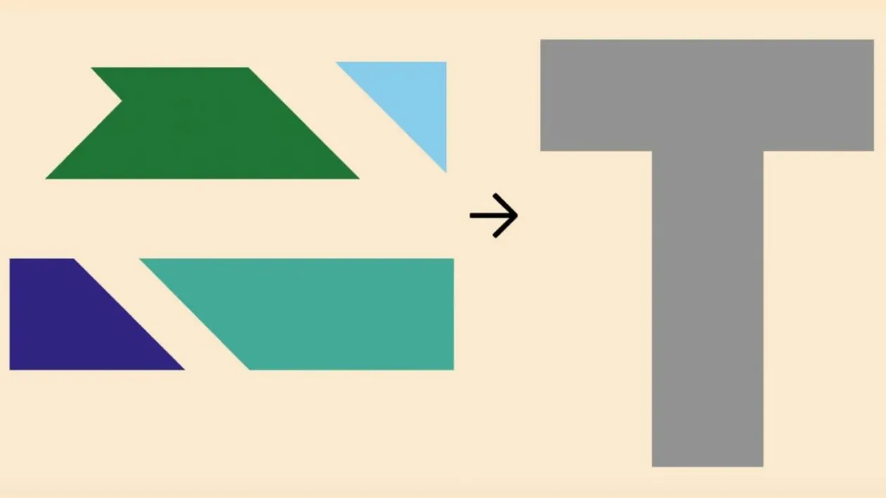 Test IQ | Numai geniile adevărate știu să rezolve puzzle-ul: cum se umple 'T'?