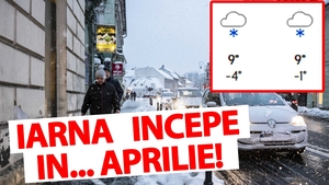 În România, iarna începe în.. aprilie! Meteorologii Accuweather anunță ninsori și viscol în aceste orașe