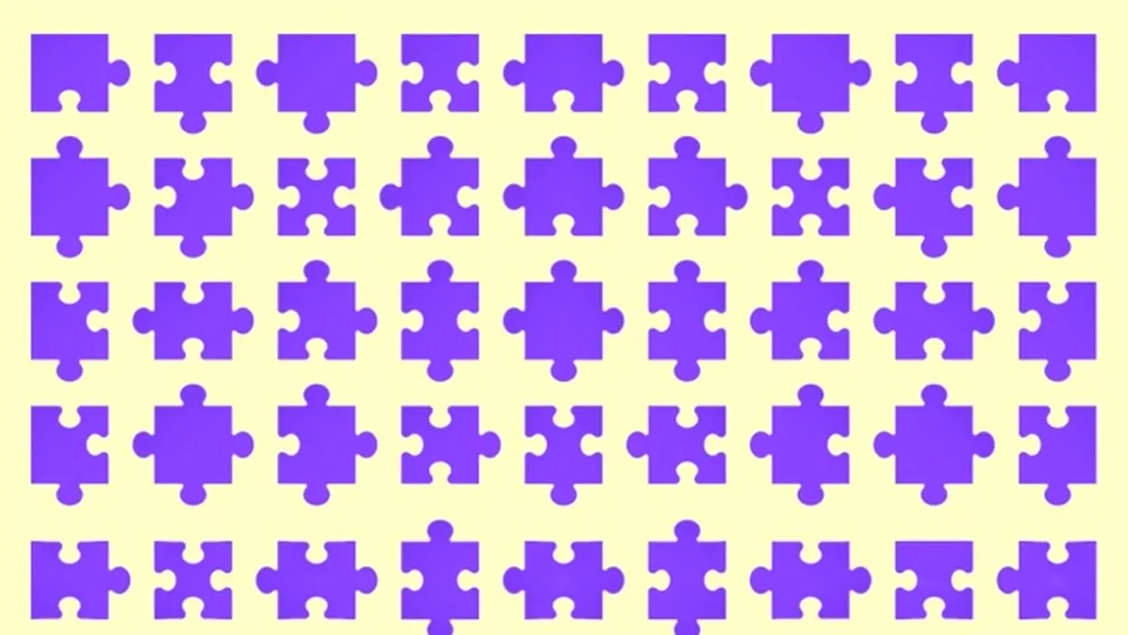 Test de inteligență | Care bucată de puzzle nu se potrivește? Este una singură