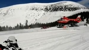 Accident grav pe pârtie! O femeie a suferit răni puternice și a fost preluată de elicopterul SMURD