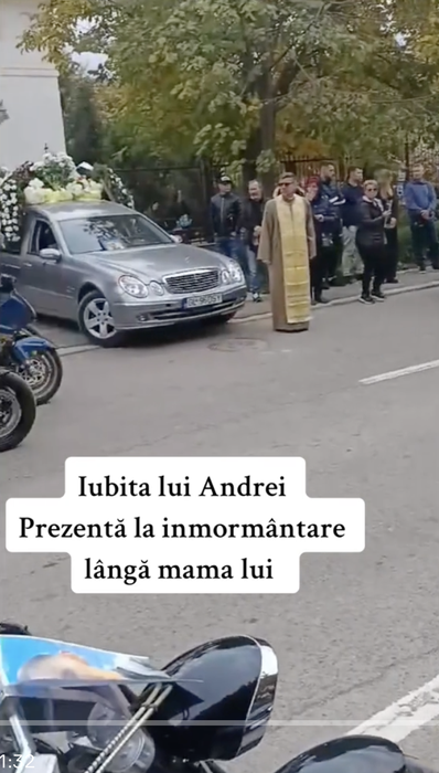 Imaginile durerii de la înmormântarea lui Andrei din Galați. Iubita care a dat cu mașina peste el, distrusă