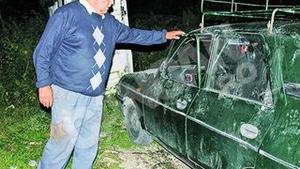 Innebunit de mirosul de zmeura, care venea din portbagaj! Un urs a devastat o Dacia 1300