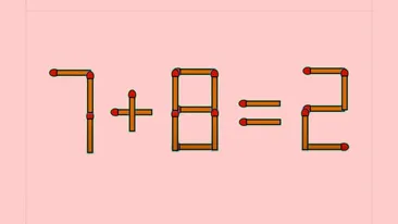 Test de inteligență | Corectați 7 + 8 = 2 mutând un singur băț de chibrit