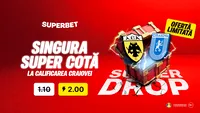 (P) Super Drop într-o zi mare pentru Universitatea Craiova: cotă 2.00 pe Superbet pentru calificare!