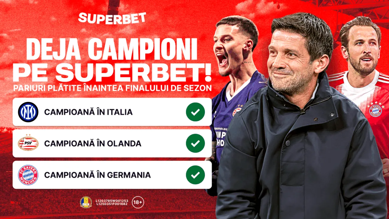 (P) Chivu și Man, deja campioni pe Superbet: pariuri plătite înaintea finalului de sezon!