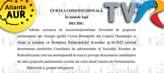 Conducerea TVR și Radio România se schimbă. Gândul a obținut motivarea CCR în cazul alegerii șefilor televiziunii și radioului public, contestată de AUR. Surse: Documentul va fi publicat în Monitorul oficial azi sau mâine