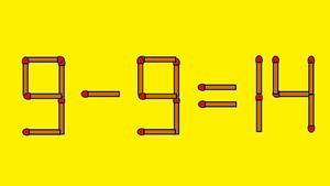 Test IQ cu chibrituri | Mutați un singur băț, pentru a corecta 9 - 9 = 14