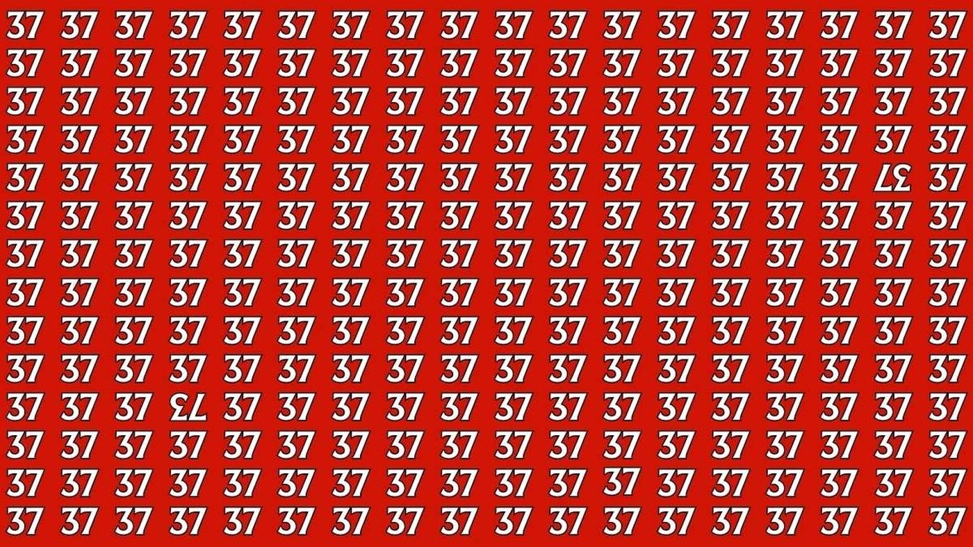Test de inteligență | Găsiți numerele '37' și '73' care sunt inversate, în doar 15 secunde!