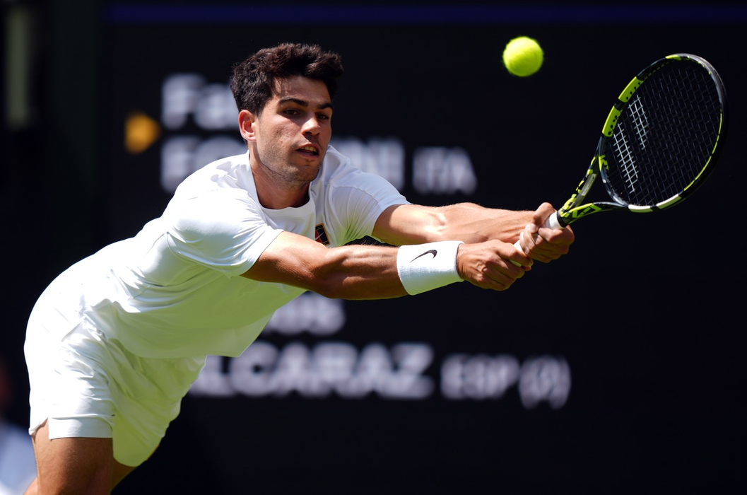 Carlos Alcaraz în timpul Wimbledon. Foto: Profimedia