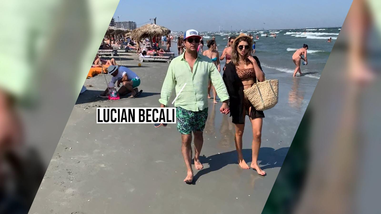 Lucian Becali & iubi, plimbare romantică pe plajă