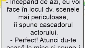 BANCUL ZILEI | Actorul, cascadorul și scenele periculoase