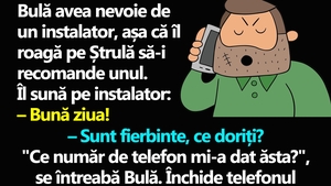 BANC | "Bulă avea nevoie de un instalator, așa că îl roagă pe Ștrulă să-i recomande unul"