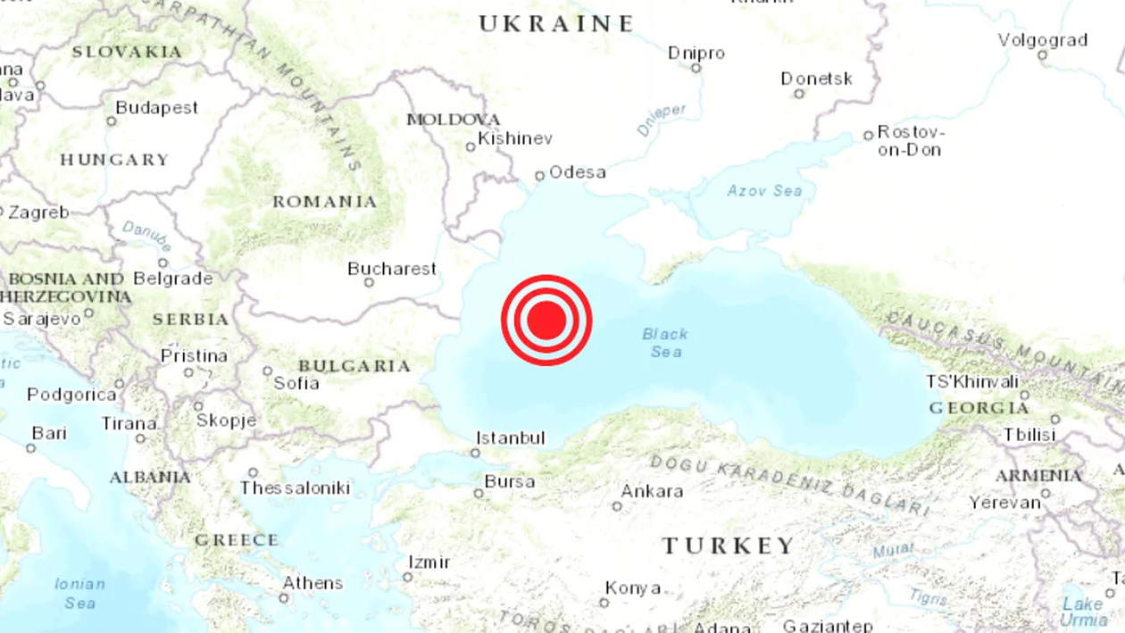 Cutremur puternic în Marea Neagră, la ora 5.31. Ce magnitudine a avut și la ce adâncime s-a produs