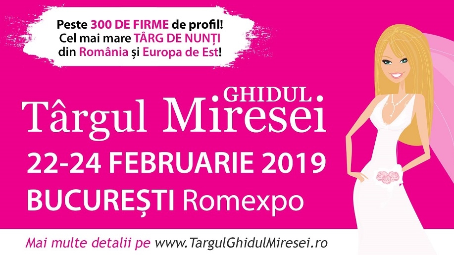 Cel mai mare târg de nunți din Europa de Est își deschide porțile în Bucureşti, la Romexpo!