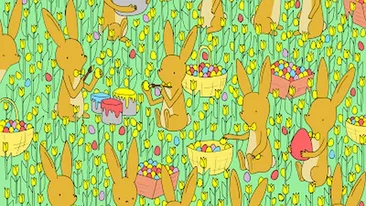 Iluzia optică a momentului! Găseşte puiul ascuns printre iepurii de Paşte. 99% dintre oameni nu dau răspunsul corect