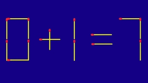 Test IQ cu chibrituri | Corectați 0 + 1 = 7, mutând un singur băț