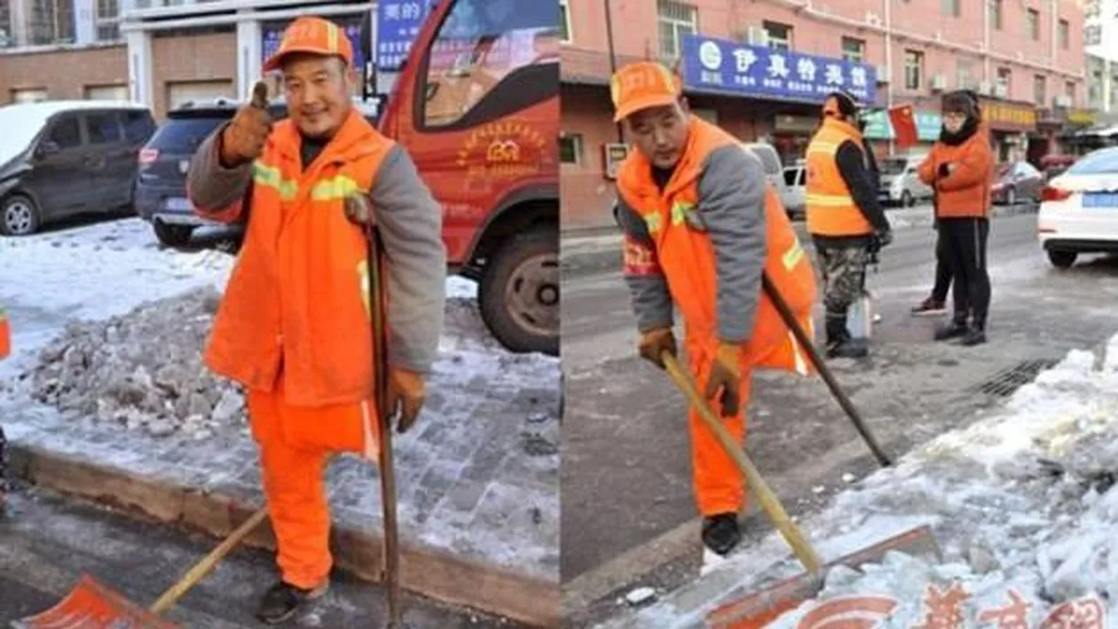 Maturatorul surd, mut si fara un picior! Curata de 12 ani strazile si nu se plange. De ce nu vrea sa stea acasa