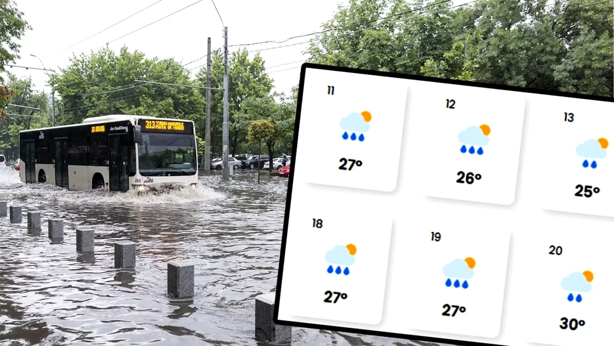 Plouă fără oprire în toată România! Pe ce dată se opresc ploile în București, potrivit meteorologilor EaseWeather
