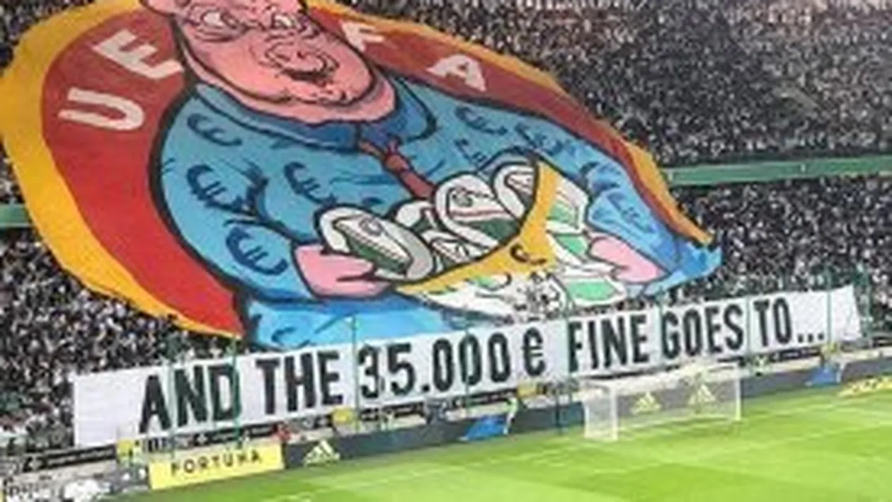 Ultraşii de la Legia în război cu UEFA!