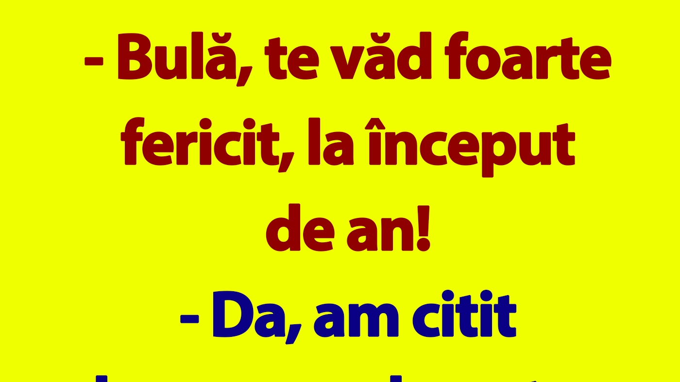 Bancul de weekend | Bulă și Neti Sandu