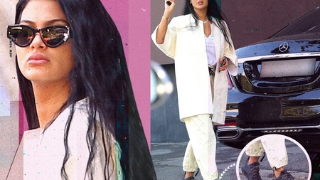 ”Regina” lui Florin Salam e ce trebuie: Mercedes top, ochelari Christian Dior (450 €) & adidași Yeezy Boost (2.400 €)