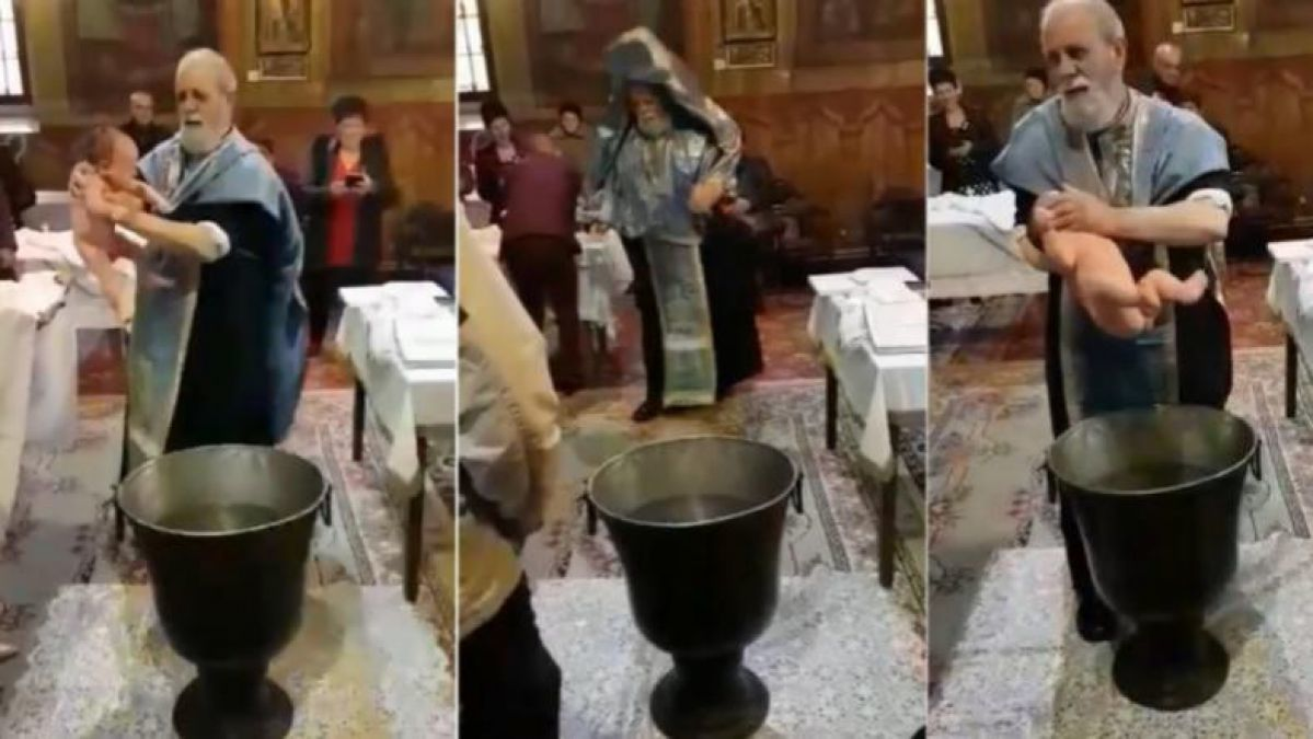 Cum se apără preotul care a bruscat un bebeluş la slujba de botez! Declaraţia lui a şocat pe toată lumea:”Eram supărat…“