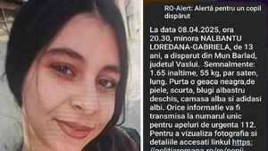 Ro-Alert la 2:30 noaptea în Vaslui: "Persoană dispărută". Unde a fost găsită Loredana, de fapt