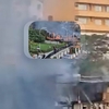 Incendiu puternic într-o stațiune de pe litoralul bulgăresc. Turiști evacuați de urgență