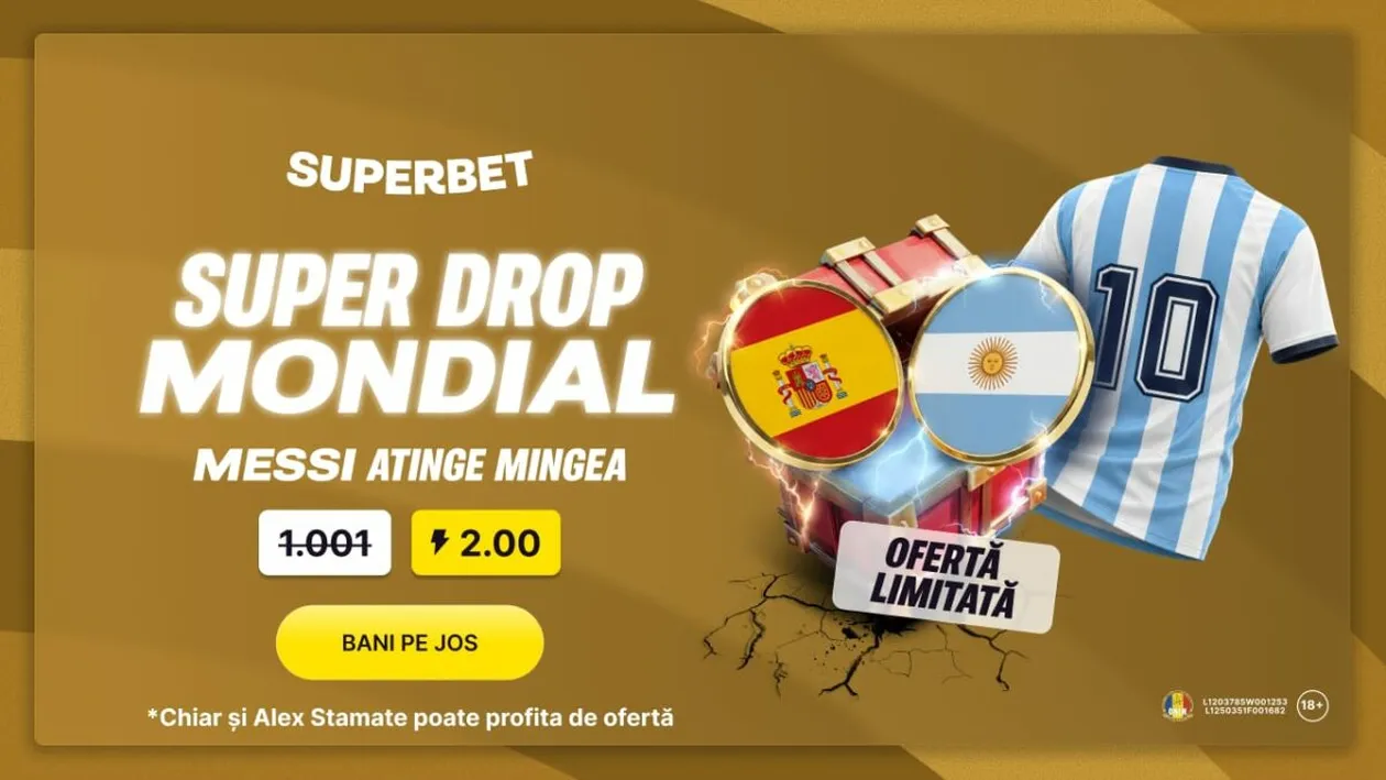 (P) La Superbet ai Super Drop mondial, cu Messi erou principal
