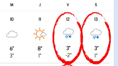 Lista orașelor din România în care ninge începând de vineri, 12 decembrie, potrivit meteorologilor Accuweather