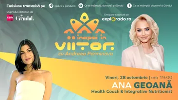 Ana Geoană, fiica lui Mircea Geoană, este invitată la ,,Înapoi în viitor’’, vineri, 28 octombrie, de la ora 19:00