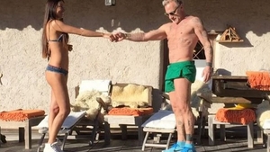 Celebrul GIANLUCA s-a mutat de pe iaht, la munte şi a făcut un nou dans de milioane! Imaginile au devenit virale instant